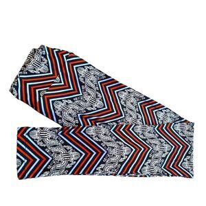 0726 LuLaRoe Red and Black Zigzag Tween Girls 8/10/12/14 Leggings New